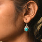 Intricate Silver Turquoise Earrings