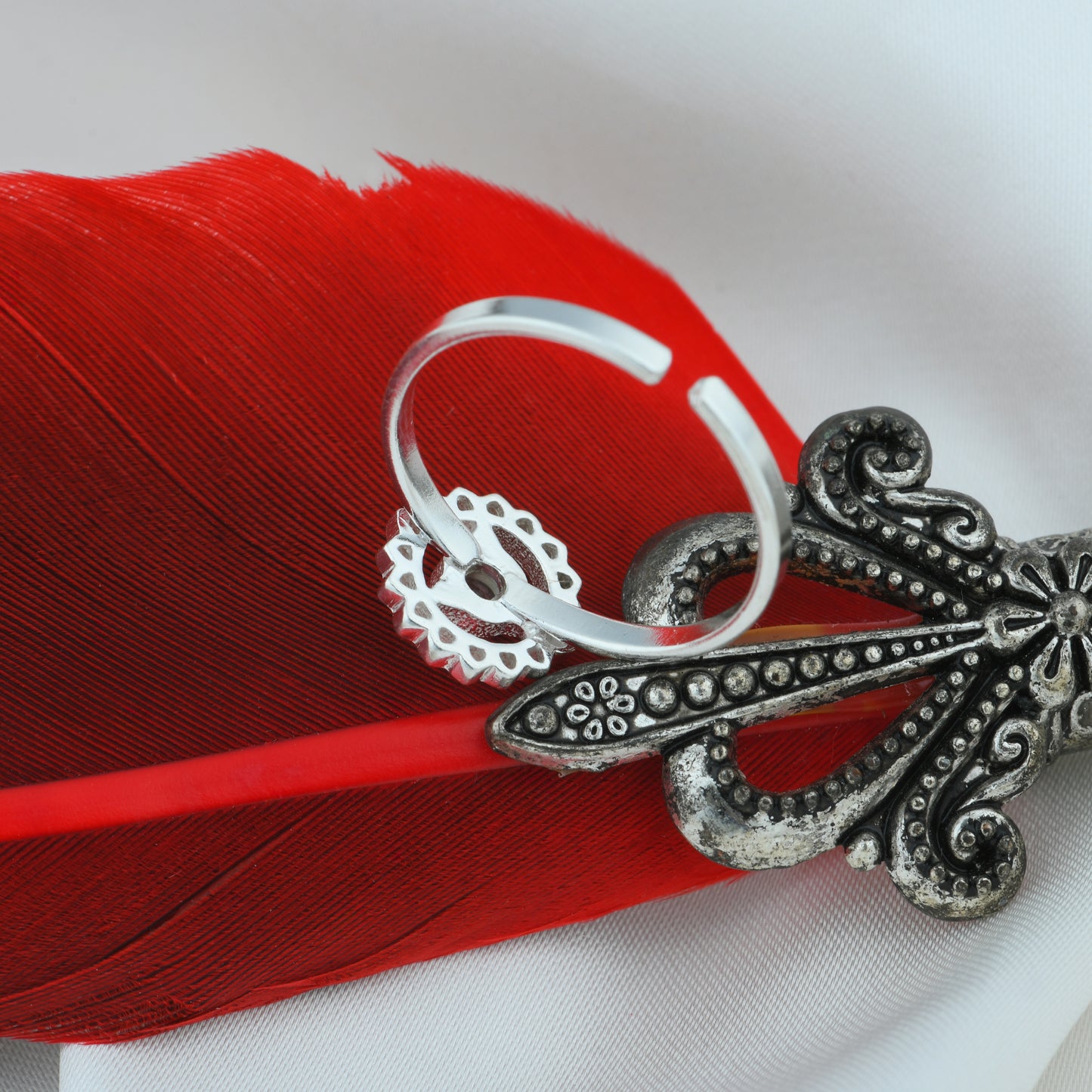 Throat Chakra Minimal Silver Ring