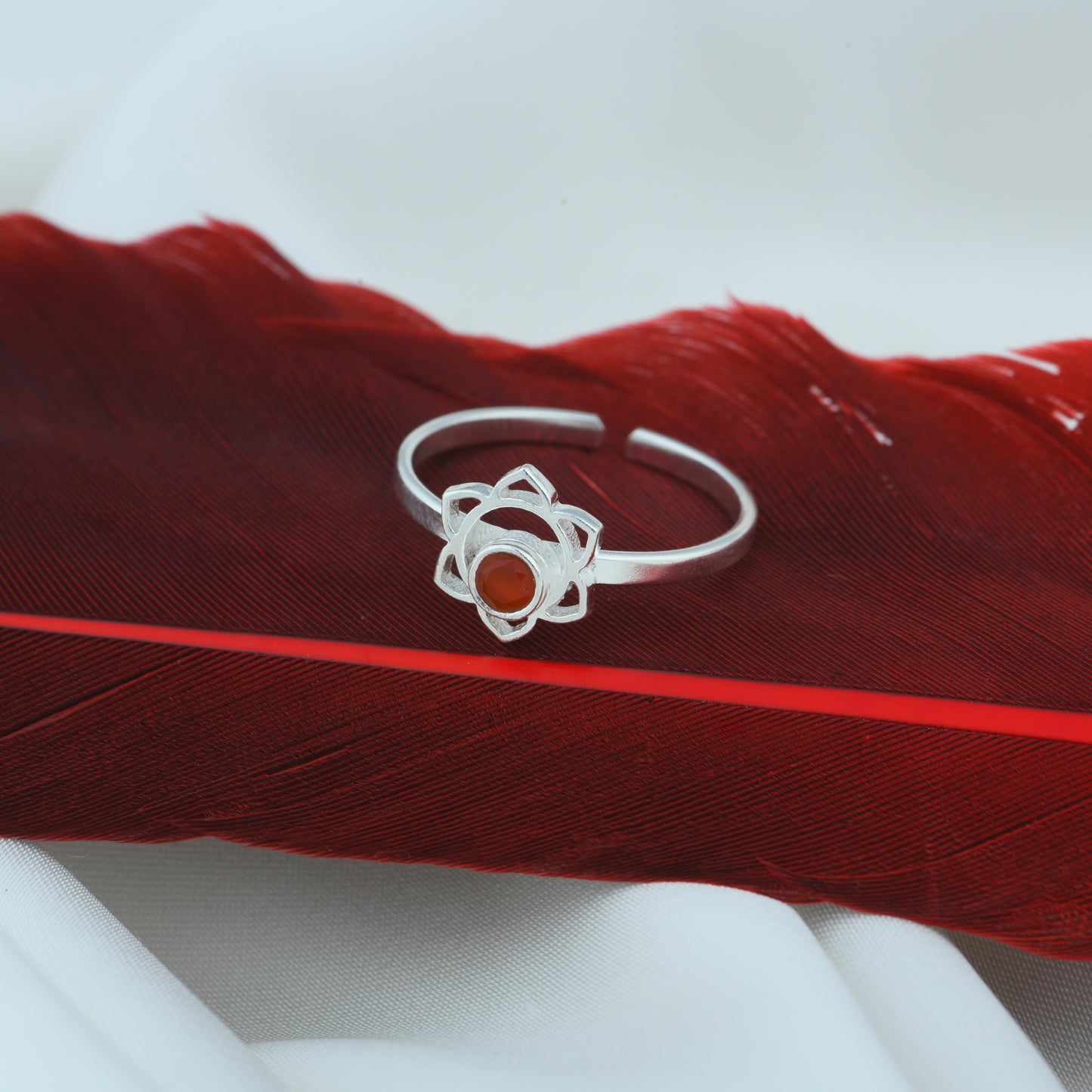 Sacral Chakra Minimal Silver Ring