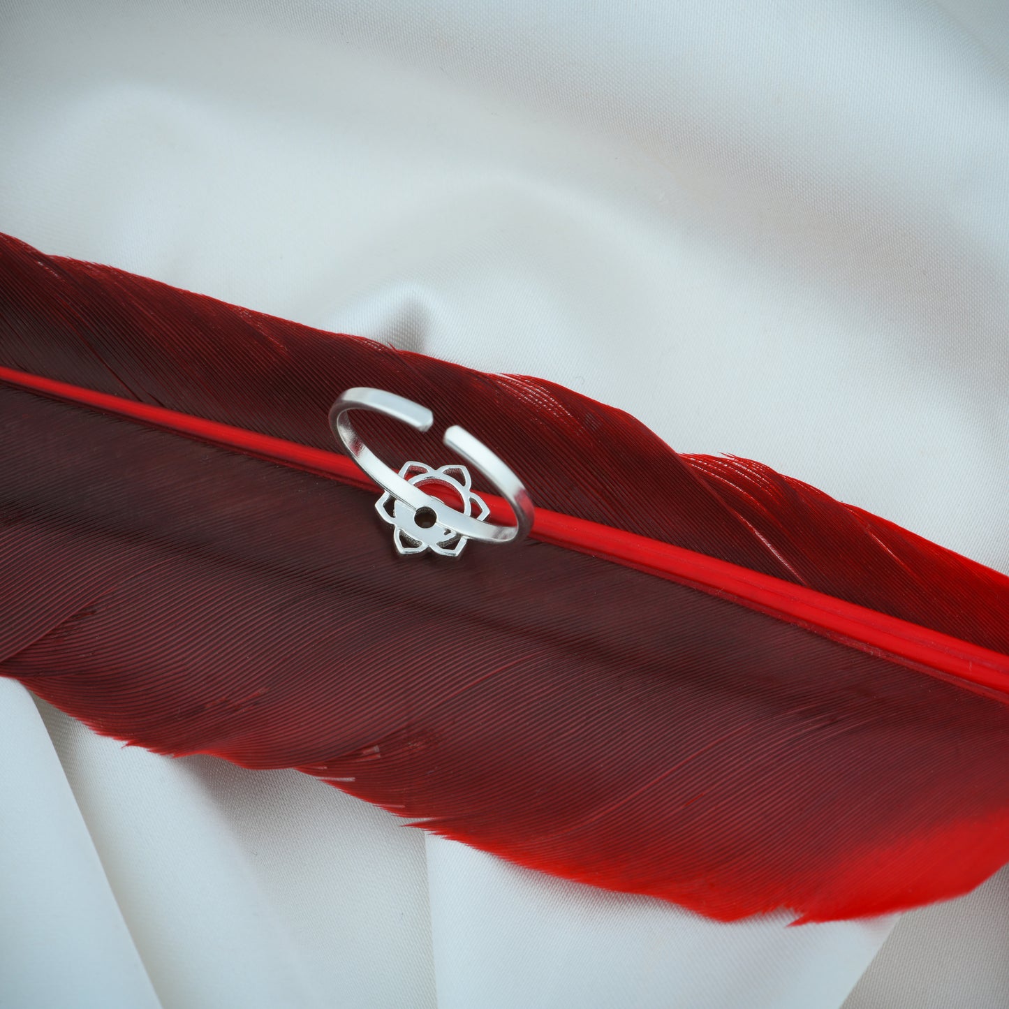 Sacral Chakra Minimal Silver Ring