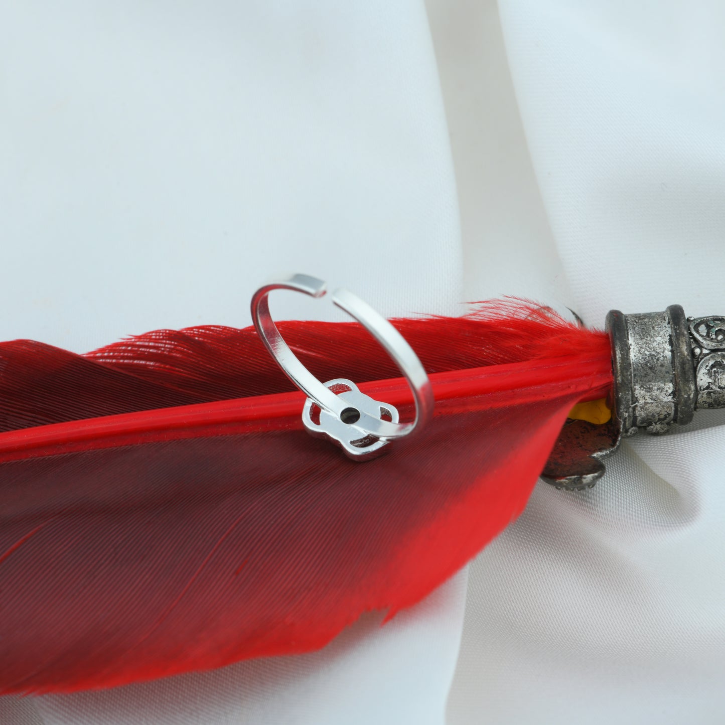 Third Eye Chakra Minimal Silver Ring