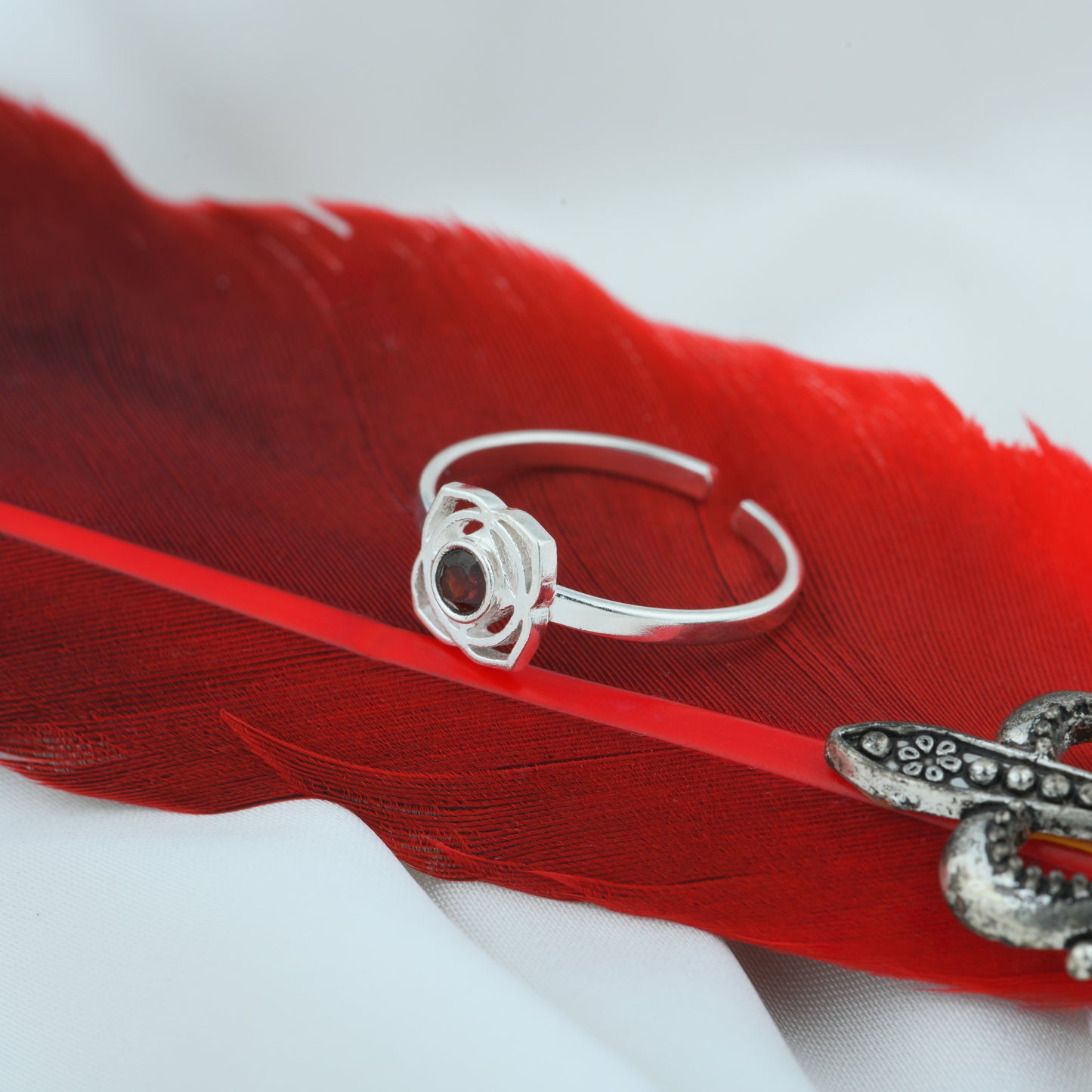 Root Chakra Minimal Silver Ring