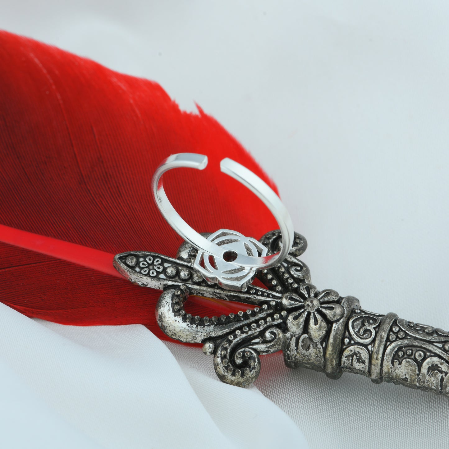 Root Chakra Minimal Silver Ring