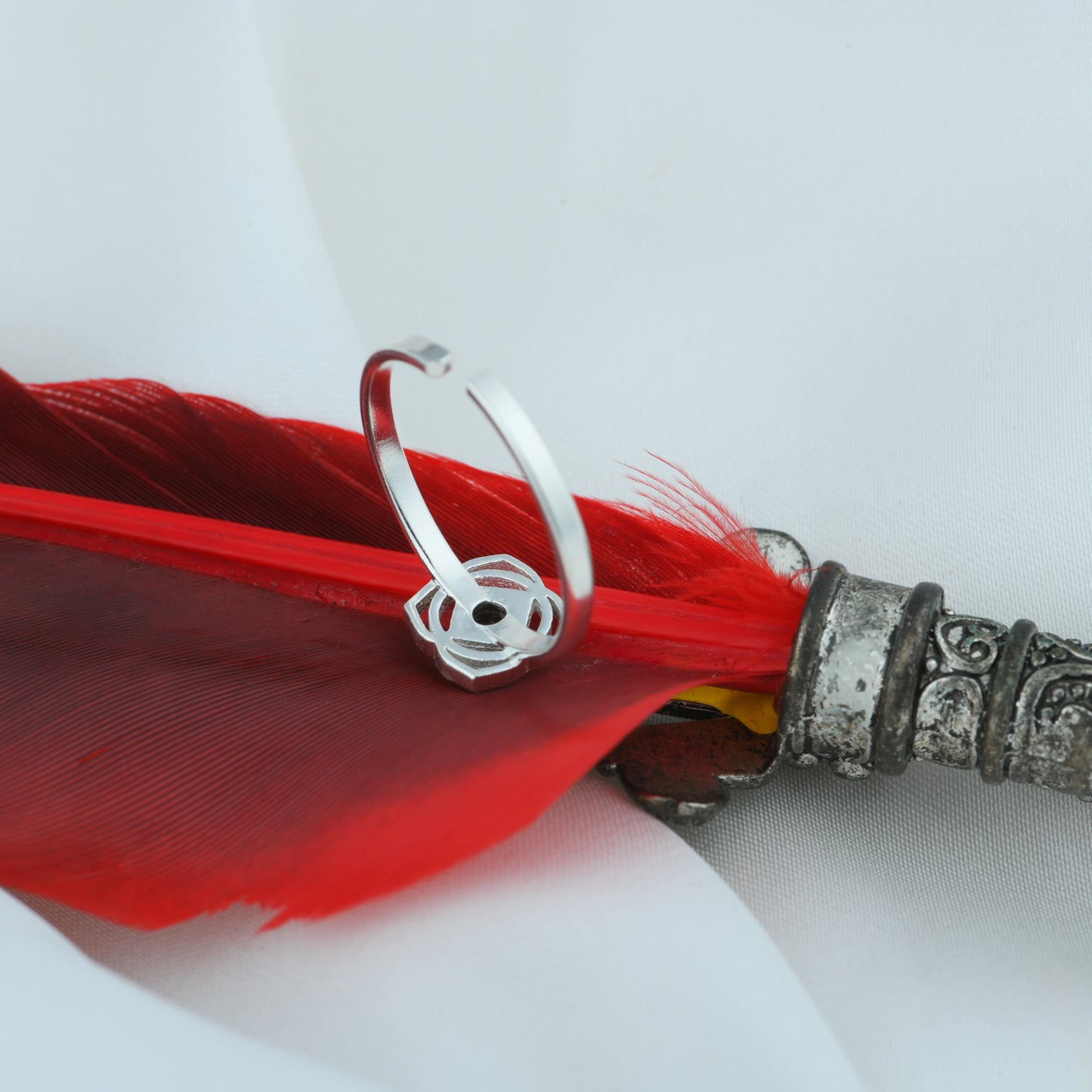 Root Chakra Minimal Silver Ring