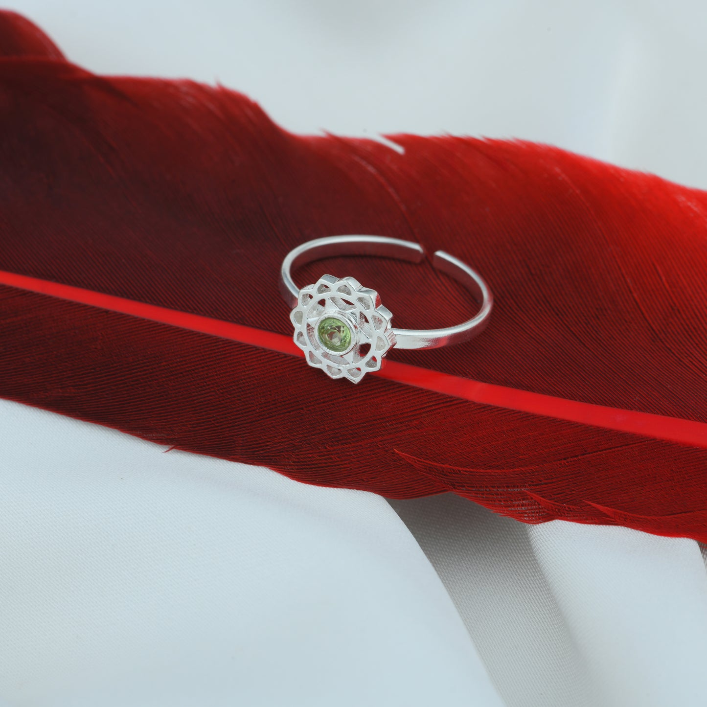 Heart Chakra Minimal Silver Ring