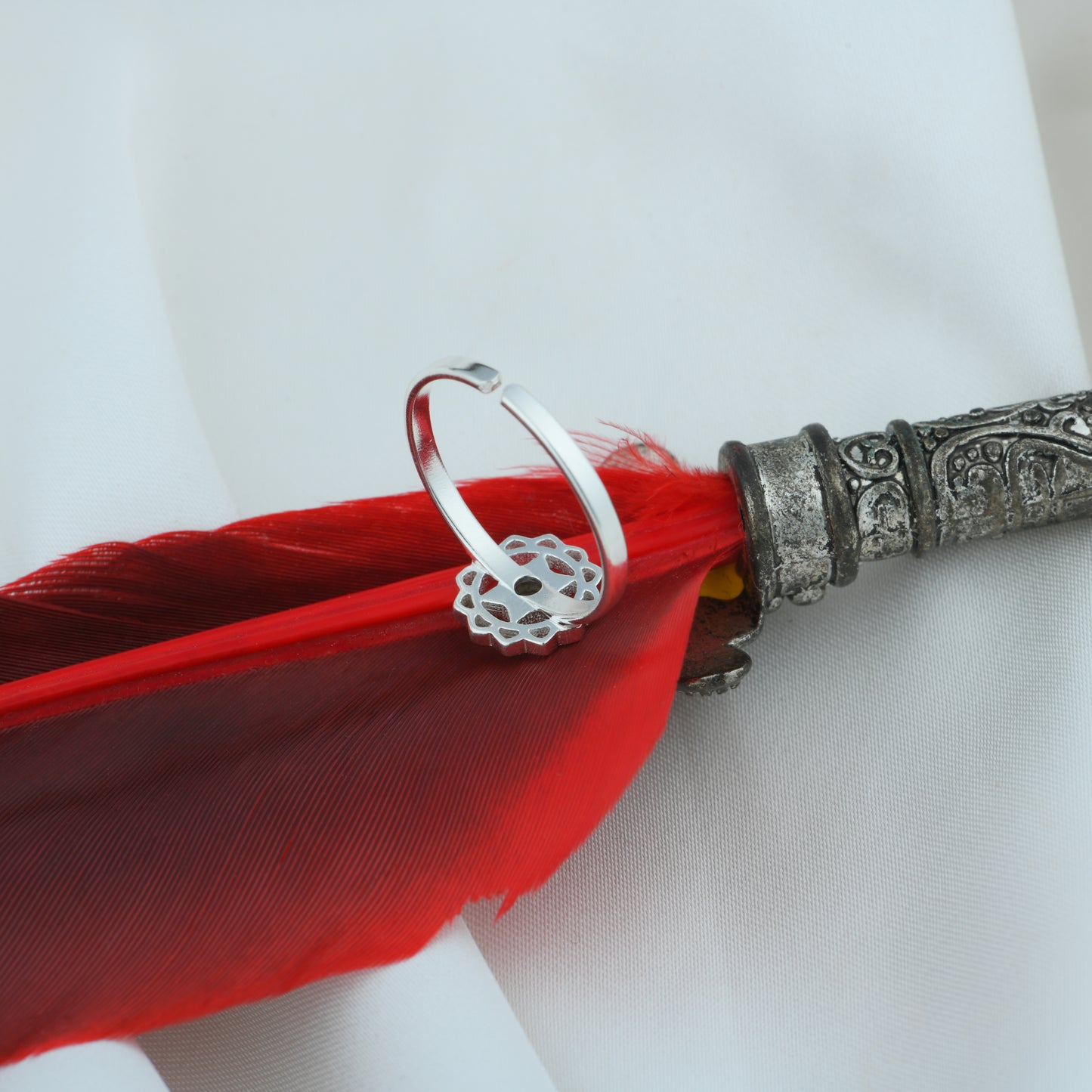 Heart Chakra Minimal Silver Ring