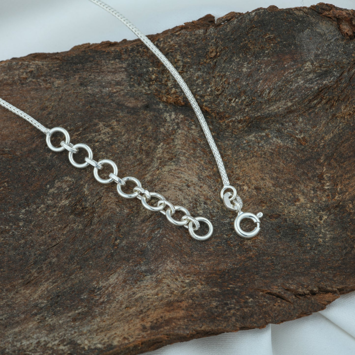 Dainty Ball Trio Silver Chain