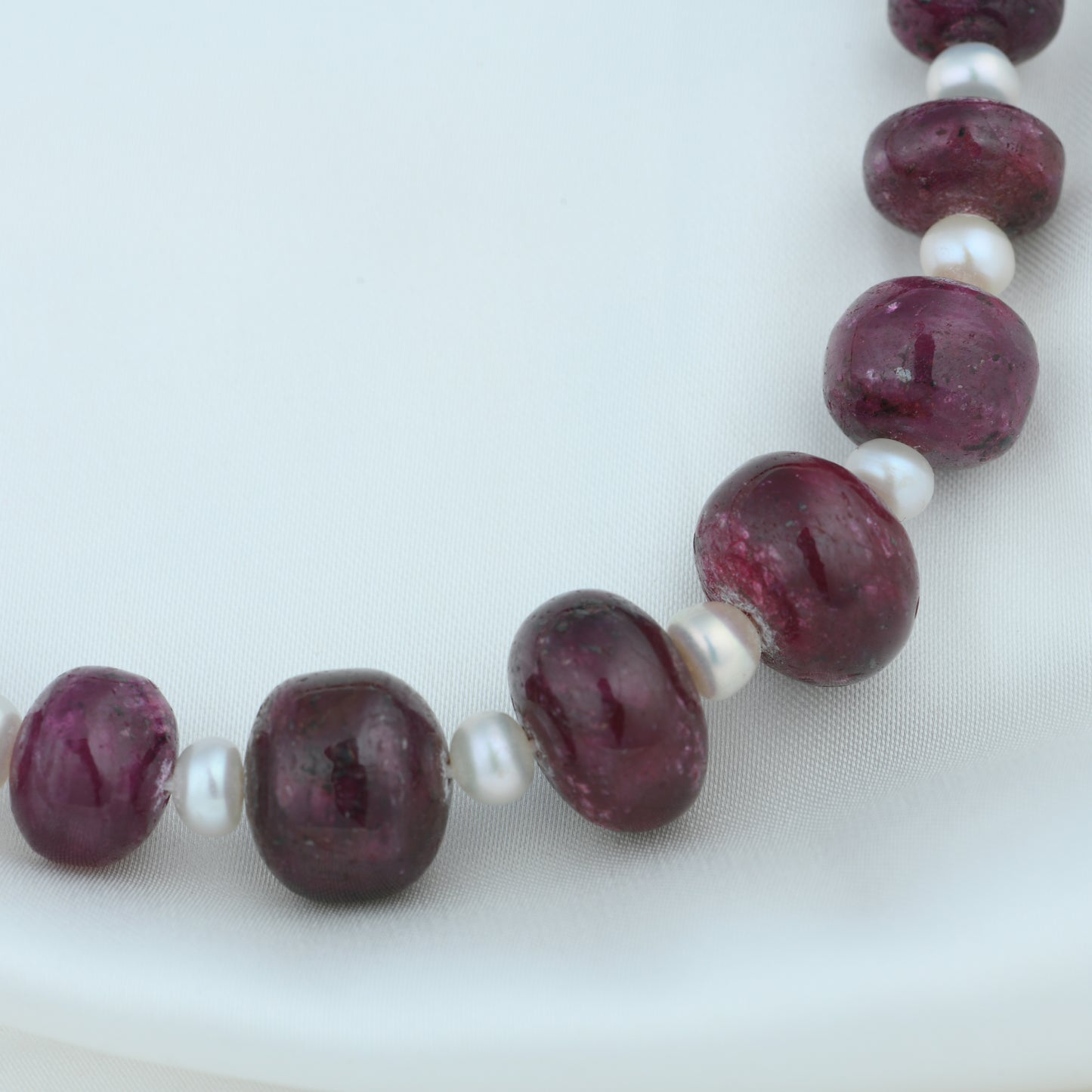Ruby And Freshwater Pearls Necklace