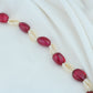 Lab Created Ruby Freshwater Pearls Necklace