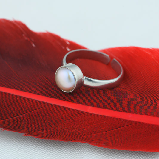 Peach Freshwater Pearl Ring(9mm)