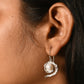Silver Pearl Wave Earrings