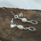 Blue Topaz Pearl And Silver Earrings