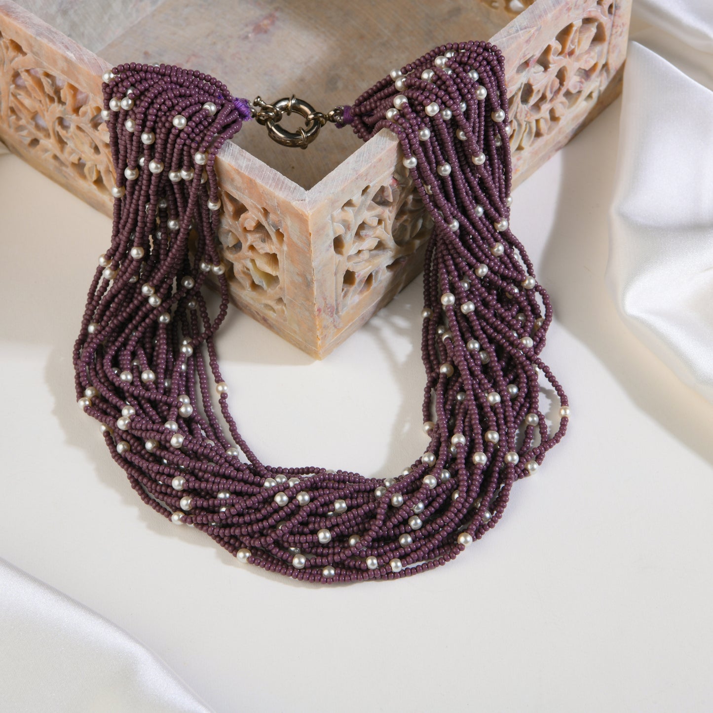 Lavender Beads Necklace Set