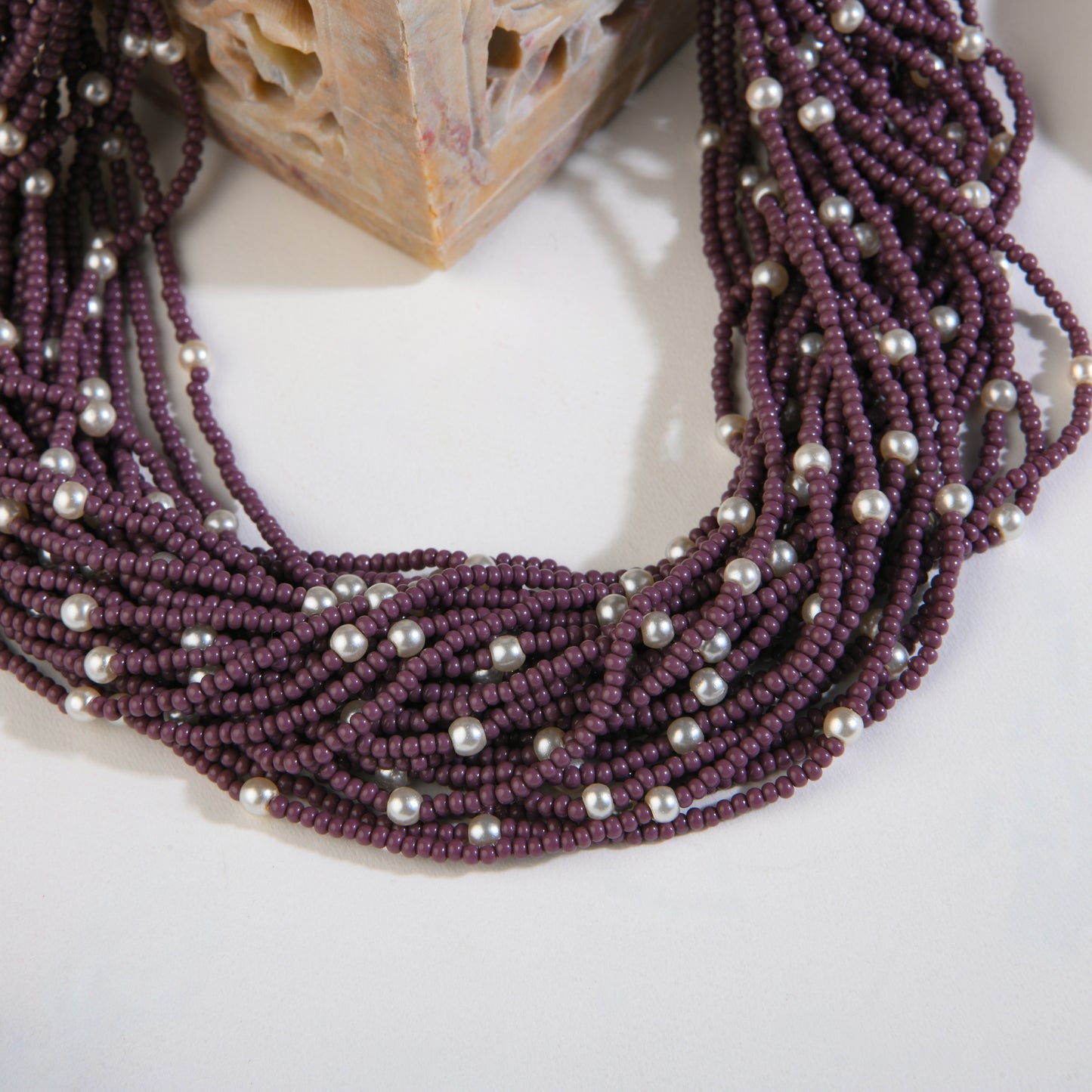 Lavender Beads Necklace Set