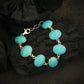 Natural Turquoise In Silver Bracelet