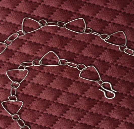 Silver Chain With Triangles