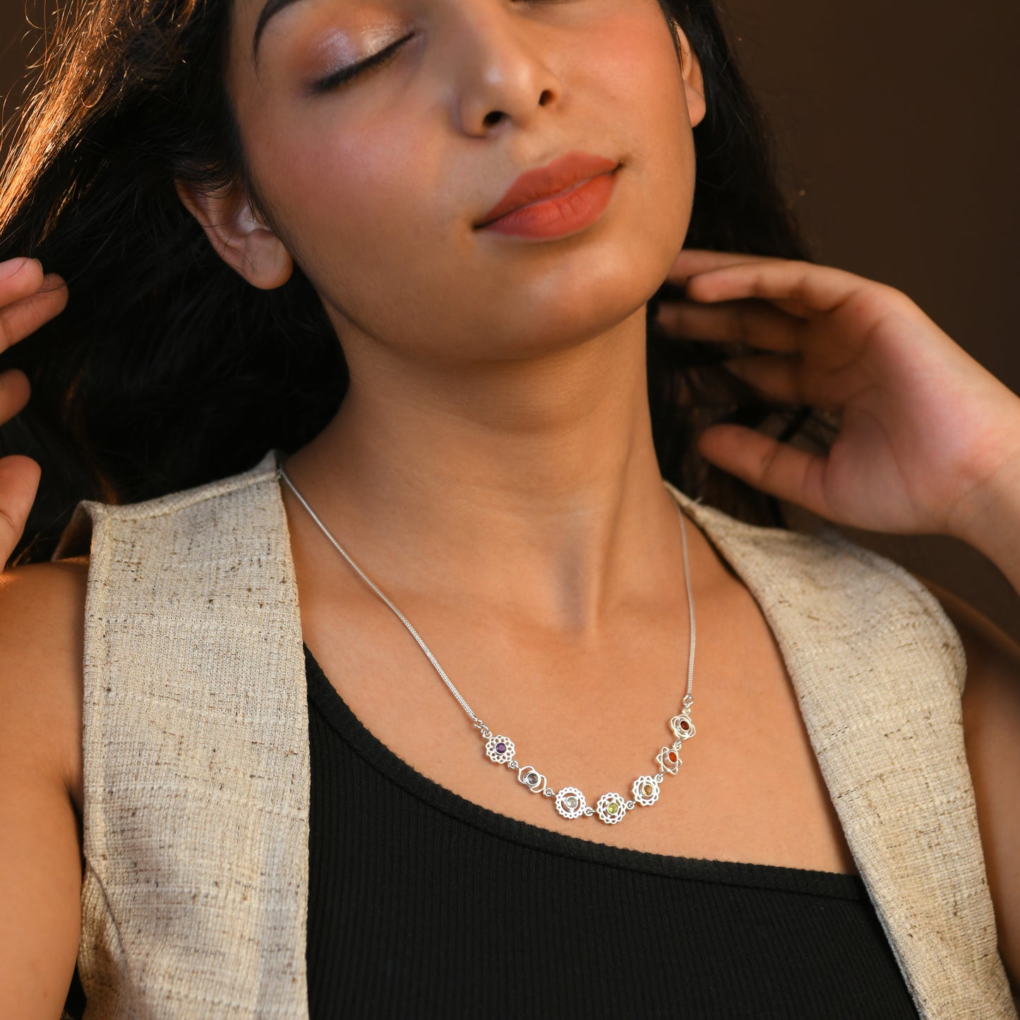 Seven Chakra Delicate Necklace