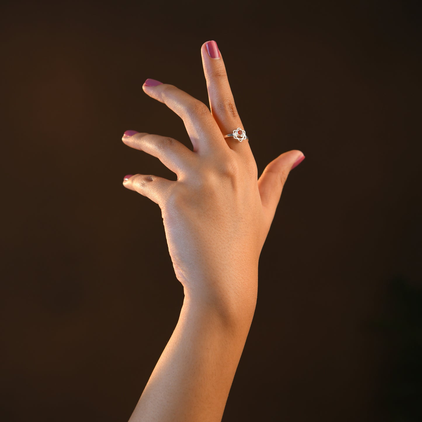 Sacral Chakra Minimal Silver Ring