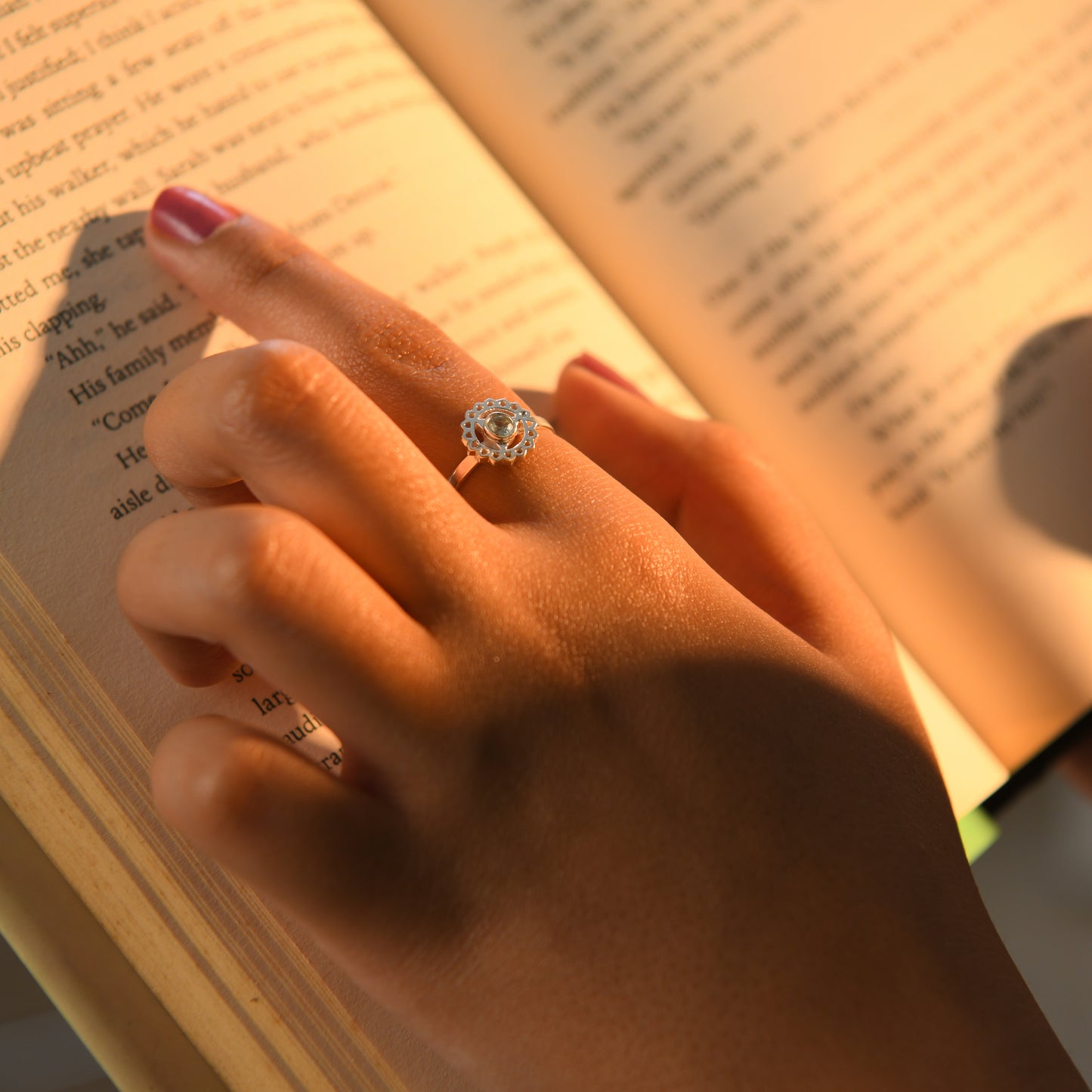 Throat Chakra Minimal Silver Ring