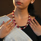 Lab Created Ruby Freshwater Pearls Necklace