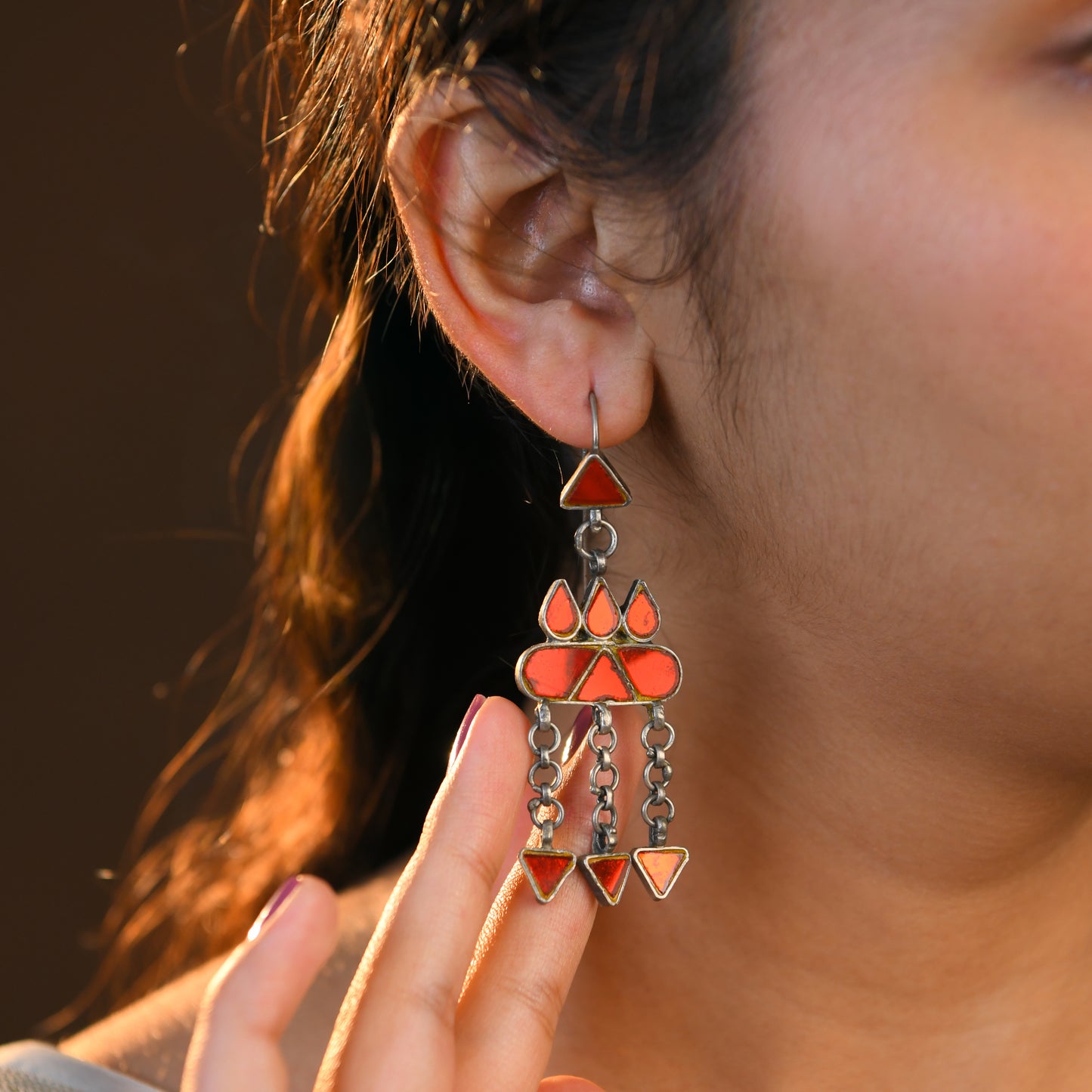 Madhu Chandrika Little Lotus Silver Earrings