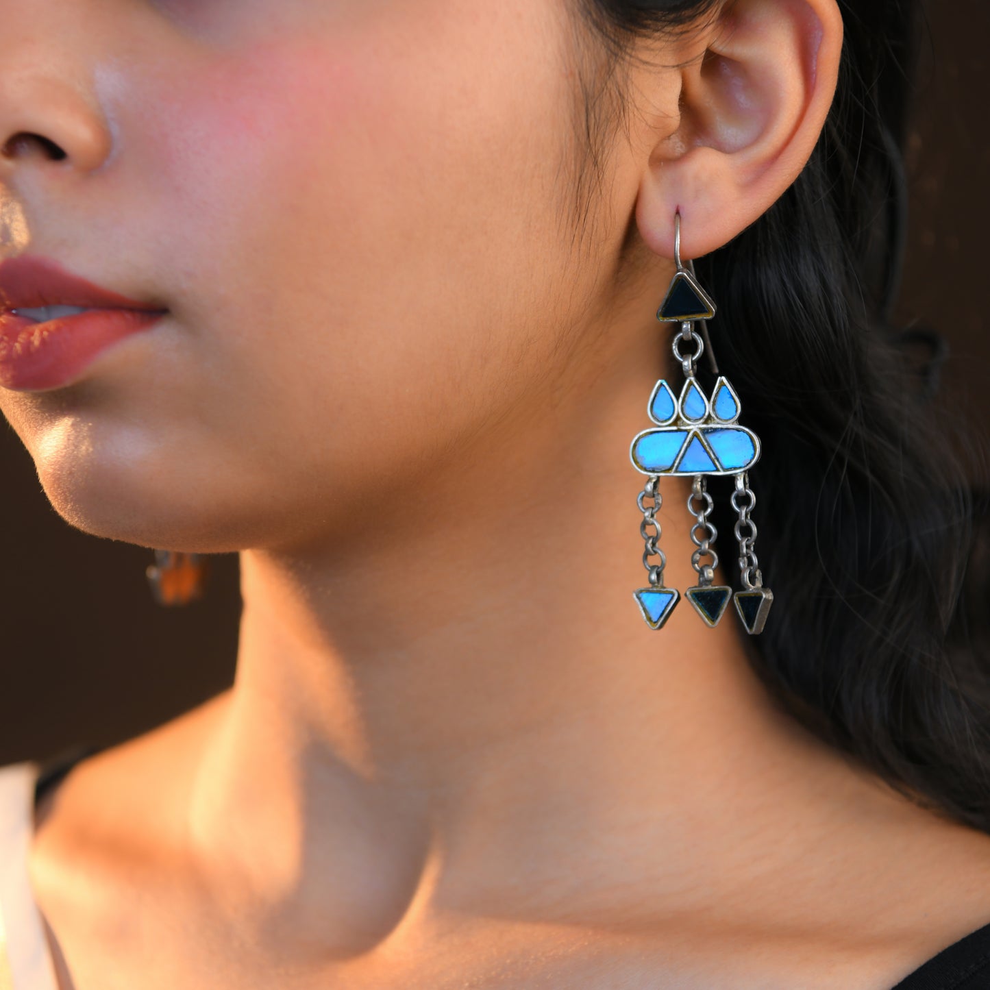 Madhu Chandrika Desert Mirage Silver Earrings