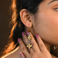 Madhu Chandrika Sunset Streaks Silver Earrings