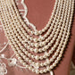 Seven Layered Long Pearl Necklace