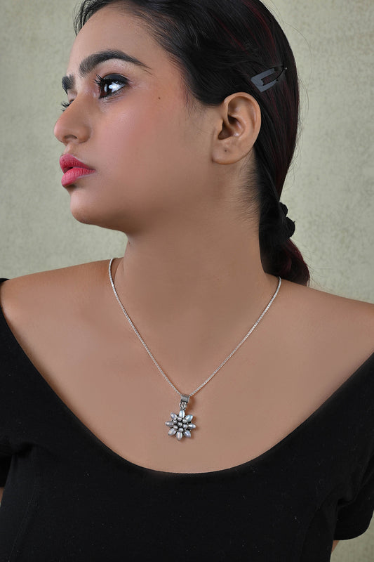 Pearl Blossoming Flower Pendant