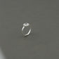 Crown Chakra Minimal Silver Ring