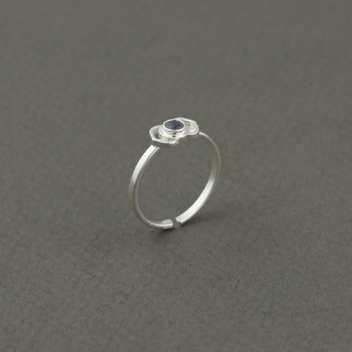 Third Eye Chakra Minimal Silver Ring