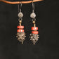 Silver Coral Antique Danglers