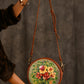 Hand Painted "The Flower Bouquet" Leather Sling Bag