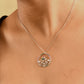 Silver Flower Garden Zircon Necklace