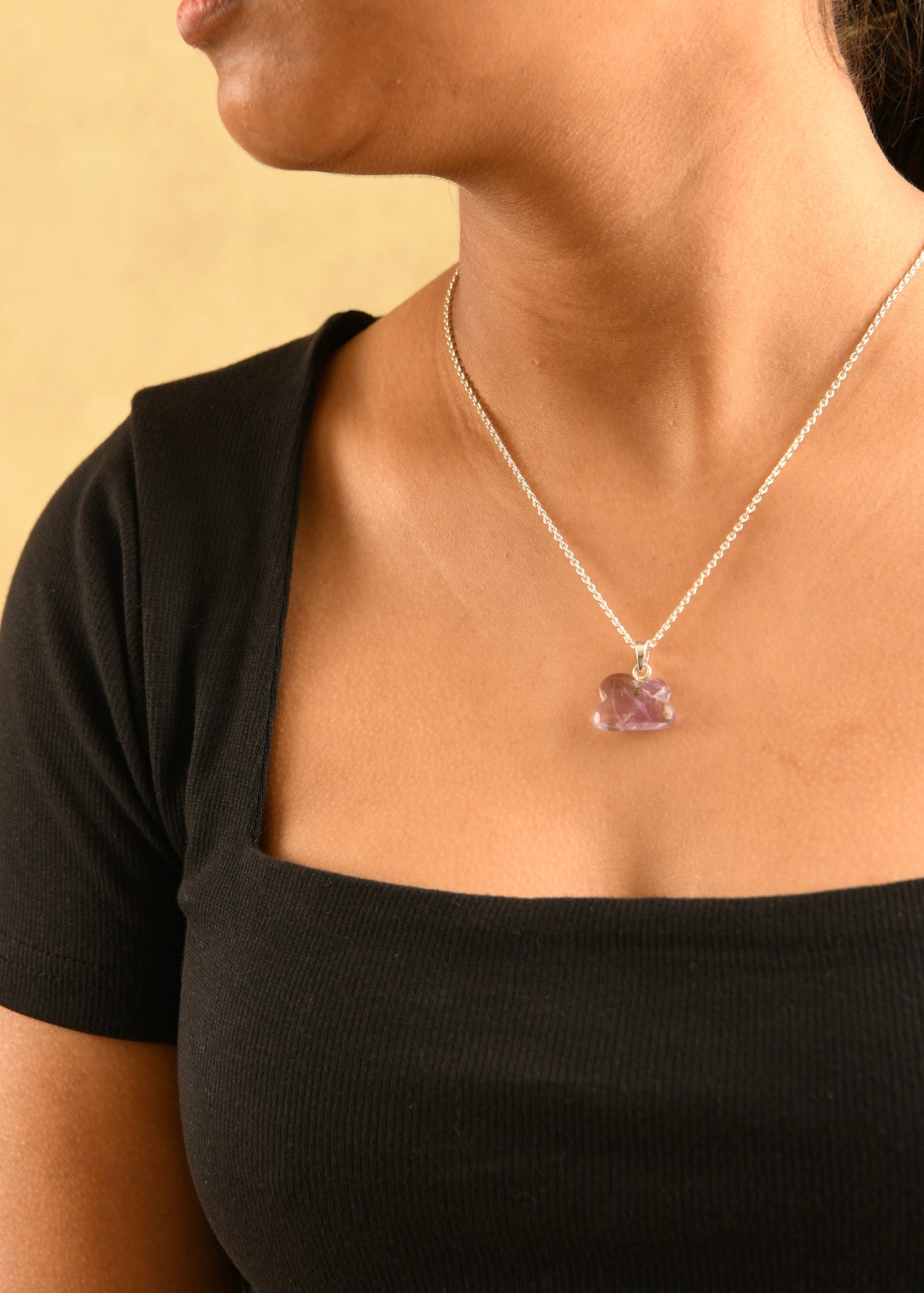 Amethyst Cloud Pendant in silver