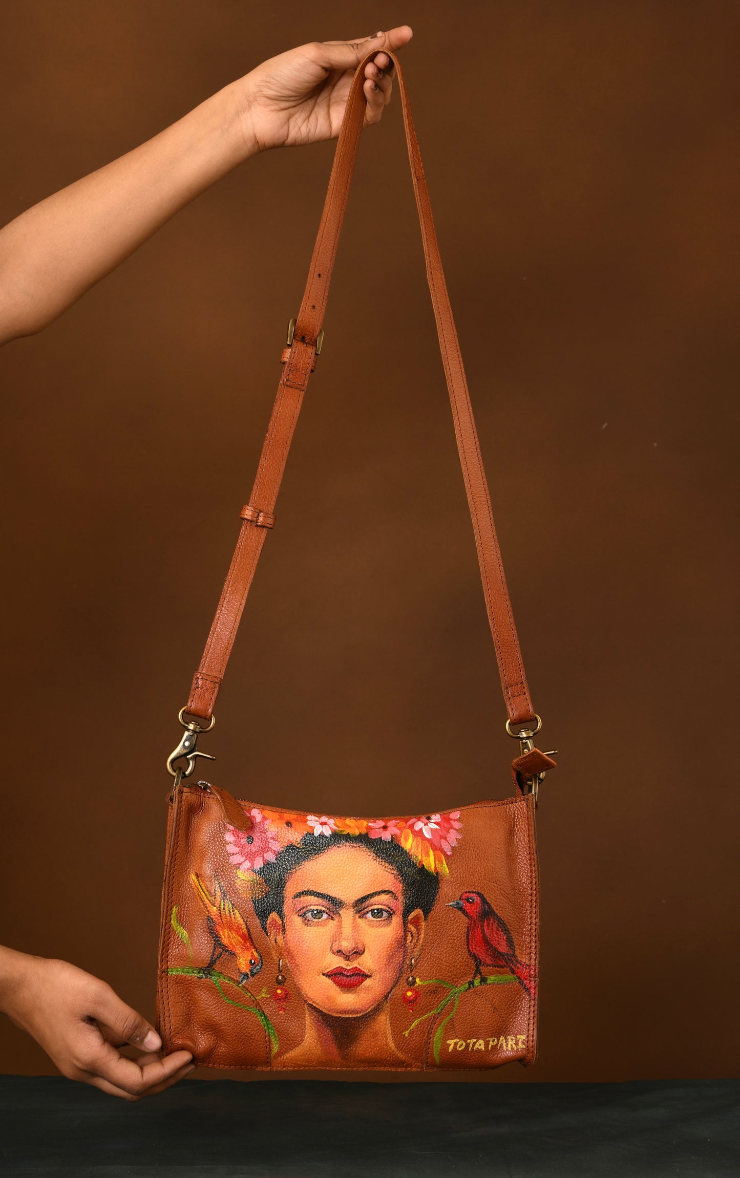 Hand Painted Frieda Sparrow Bag