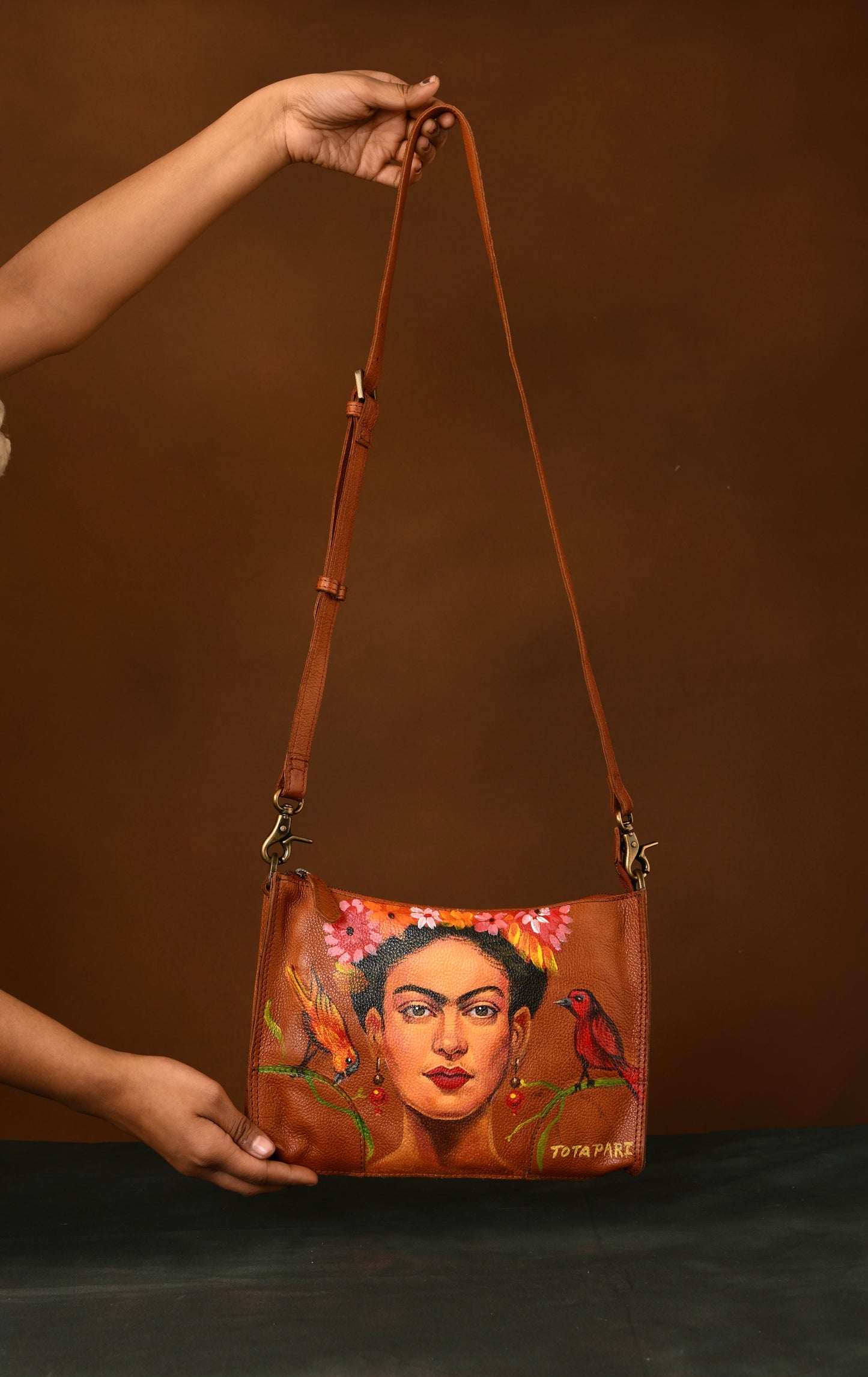 Hand Painted Frieda Sparrow Bag