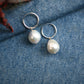 Ivory Whispers Pearl Hoops