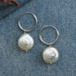 Pure Radiance Coin Pearl Hoops