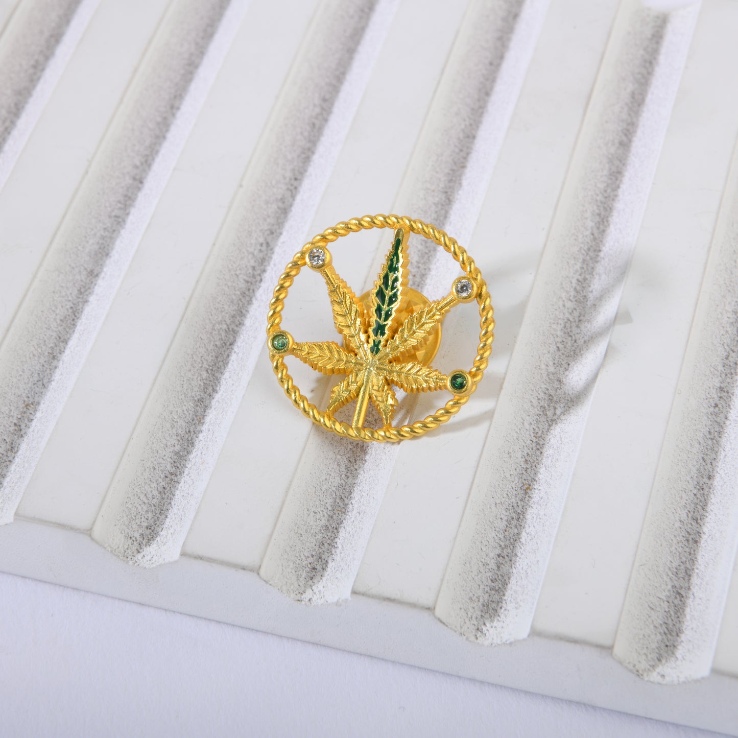 Corbett Canabis Brooch