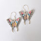 Rainbow Silver Butterfly Earrings