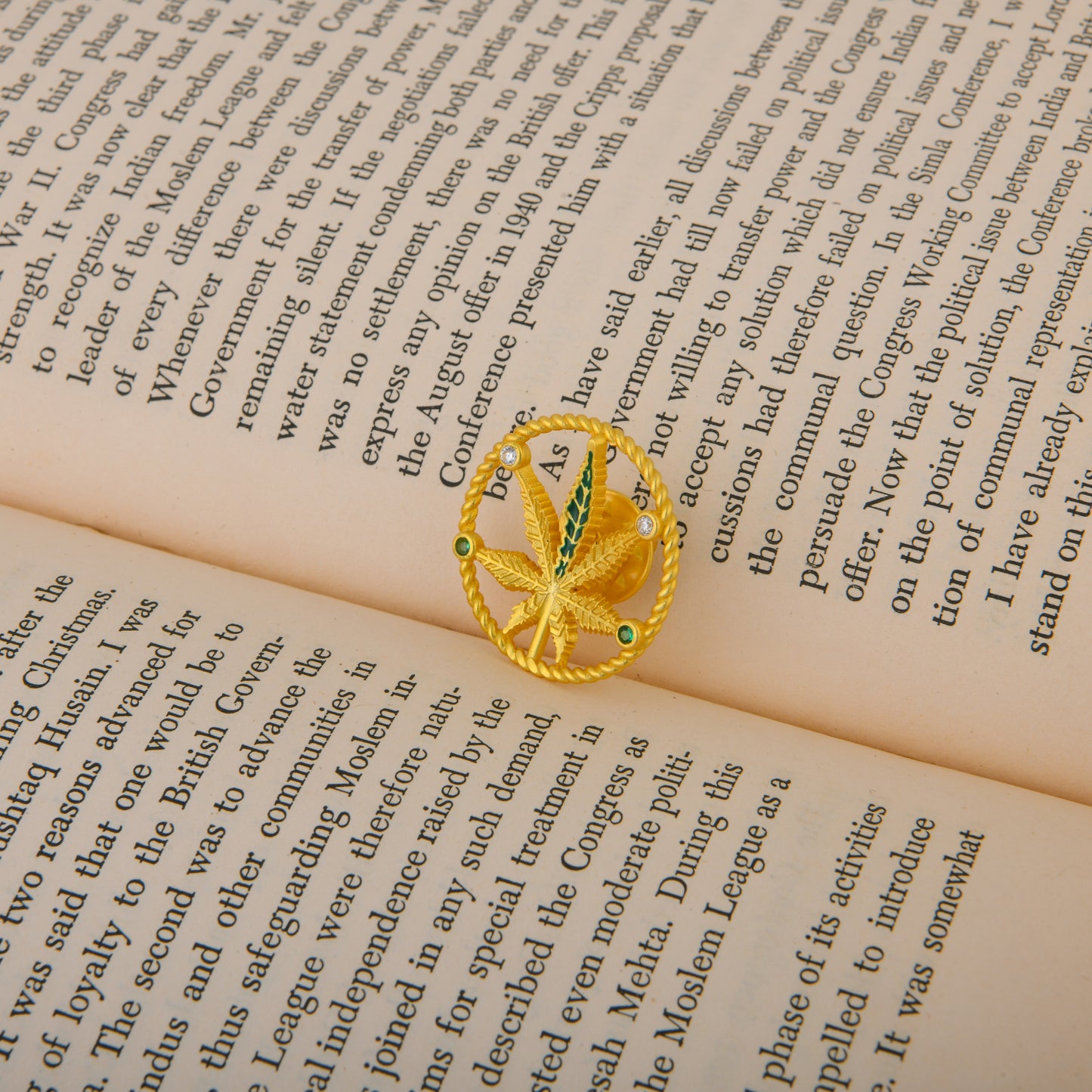 Corbett Canabis Brooch