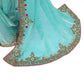 Verde Royale Hand Embroidery Saree