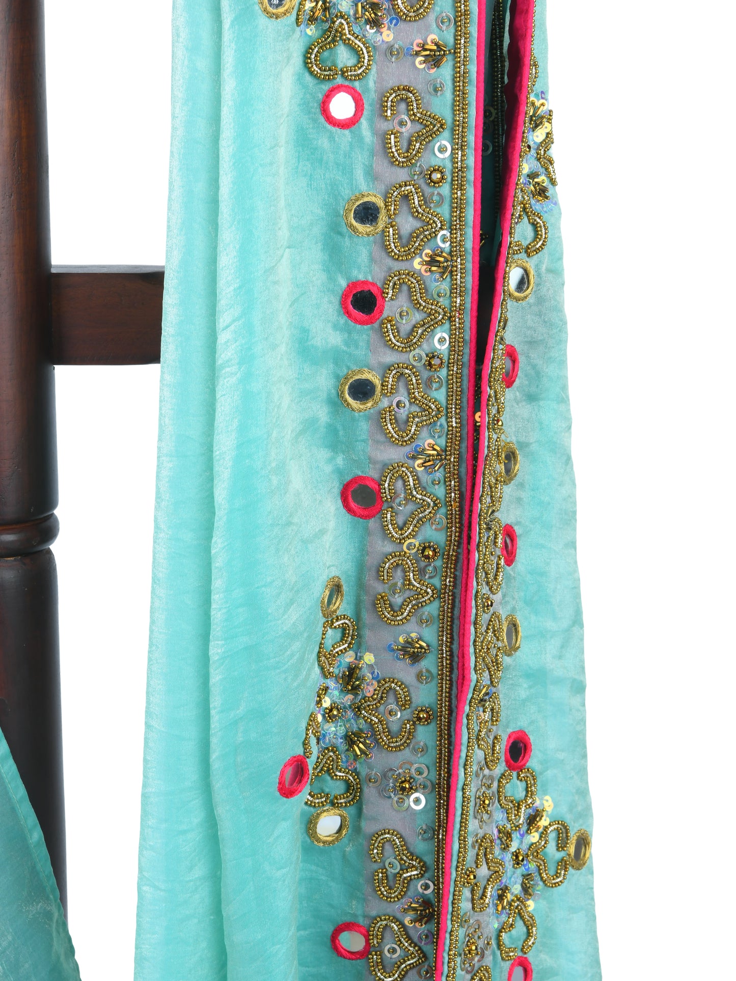 Verde Royale Hand Embroidery Saree
