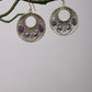 Vintage Silver Amethyst Earrings