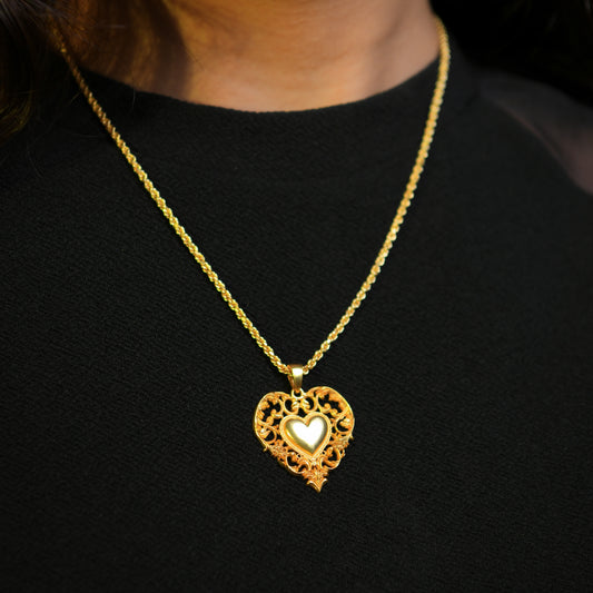 Golden Empress Heart Pendant