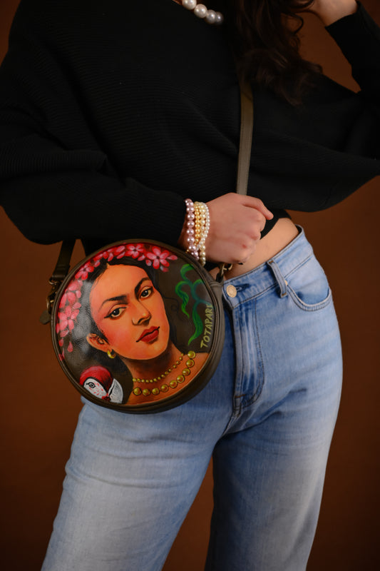 Hand Painted Veronica Leather Sling Bag