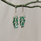 Silver Emerald Bunch Earrings