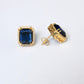 Sapphire Zircon Square Studs