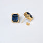 Sapphire Zircon Square Studs